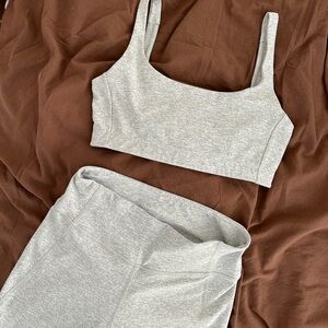 Outdoor Voices Gray Leggings and Top Set
